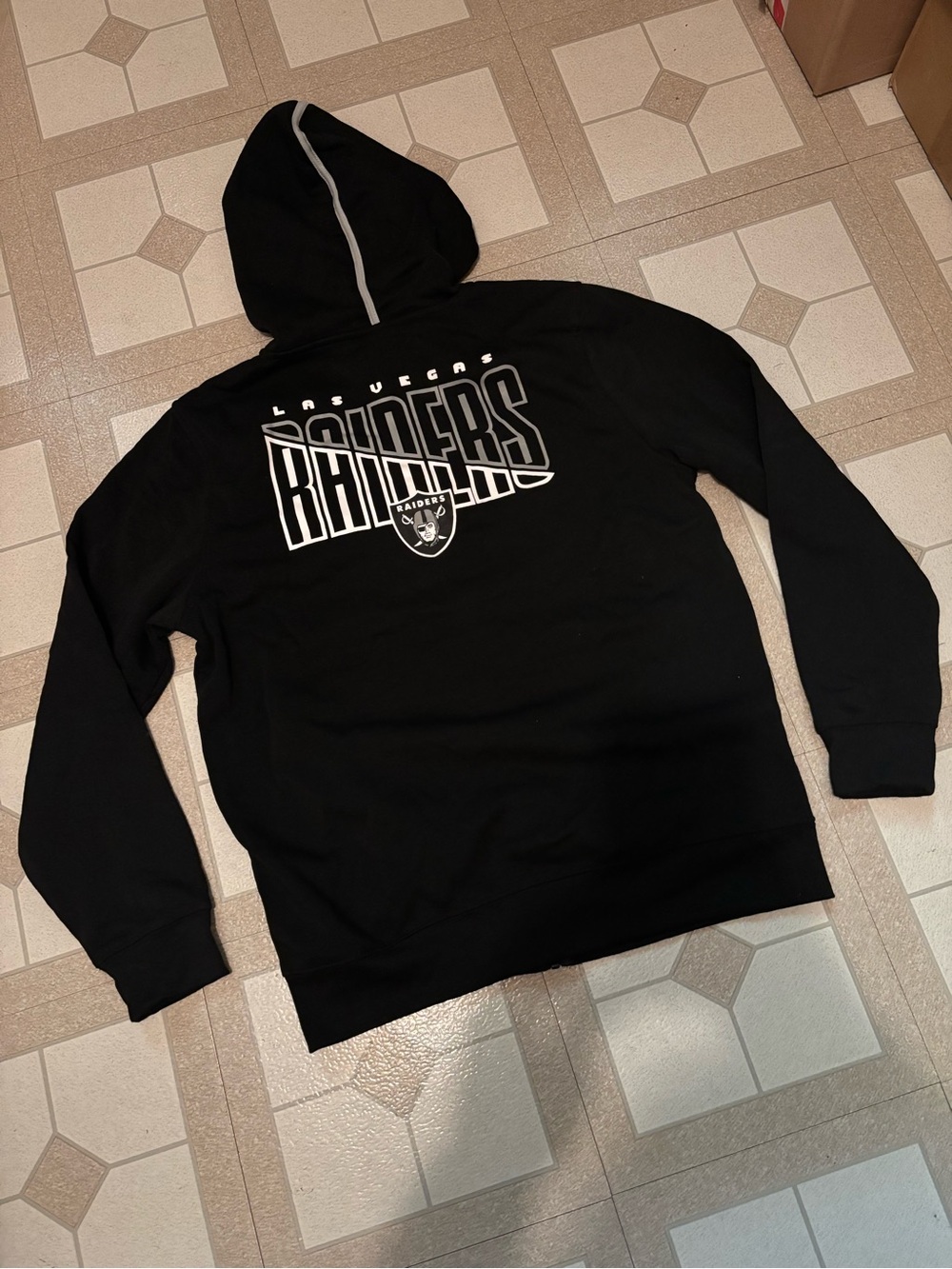 NEW NFL Las Vegas Raiders Black Zip Up Hoodie - Men's